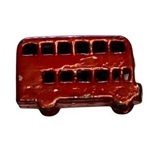 Souvenir Diecast Metal Double Decker Red Bus Vintage 1"